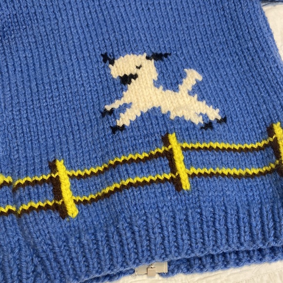 Vintage Handmade heavy-knit sheep graphic sweater - Picture 8 of 8